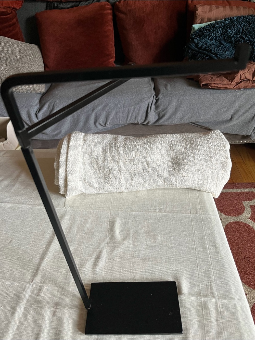 Modern Matte Black Metal Countertop Hand Towel Stand 17” H… Modern Matte Black